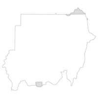 Sudan map. Map of Sudan in white color png