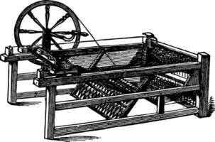 The Spinning Jenny, vintage illustration. vector