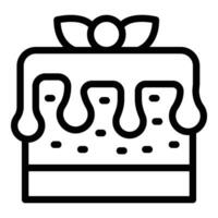 Creamy wedding cake icon outline vector. Bakery sweet dessert vector