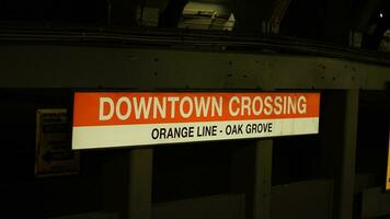 The city subway platform view in the city of the USA photo