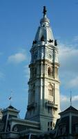 The city view with the old buildings and architectures under the warm sunlight photo