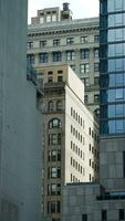 The city view with the old buildings and architectures under the warm sunlight photo