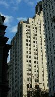 The city view with the old buildings and architectures under the warm sunlight photo