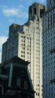 The city view with the old buildings and architectures under the warm sunlight photo