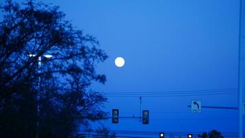 The moon night view with the full moon and clouds in the sky photo