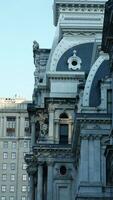 The city view with the old buildings and architectures under the warm sunlight photo