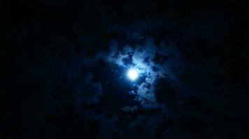 el Luna noche ver con el lleno Luna y nubes en el cielo foto