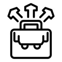 Business decision making icon outline vector. Corporate problem solving vector