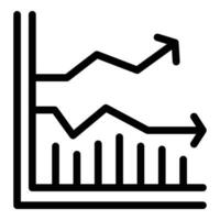 Beta version analysis icon outline vector. Launching trial website report vector