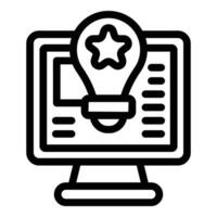 Software idea icon outline vector. Creative boosting strategy vector