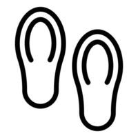 Footstep body motion recorder icon outline vector. Pedometer counter device vector