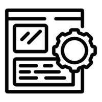 Online technical development icon outline vector. Website tech maintenance vector