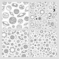 Set of space patterns. vector