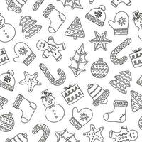 Christmas seamless pattern with cookies. vector