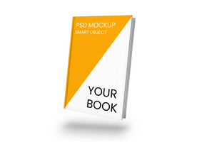 Flying Hardcase Book Mockup psd