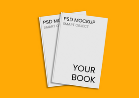 2 Paperback Book Mockup psd