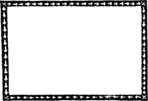 Simple Arrow Border is dark and thin pattern, vintage engraving. vector