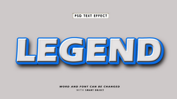 Legend 3D Editable Text Effects psd