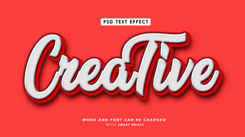 Creative 3D Editable Text Effects psd