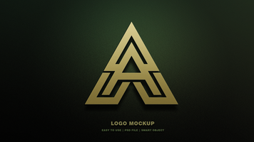 Logo Mockup 3D on Greey Background psd