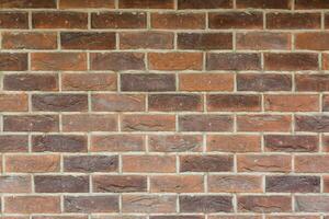 red brick wall texture grunge background with vignetted corners, may use to interior design photo