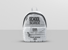 école sacs à dos maquette psd