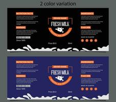 Product packaging label template vector