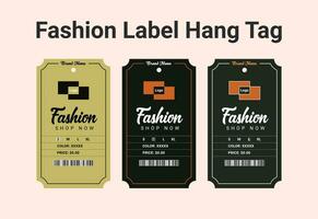 Vector fashion boutique hang tag template design