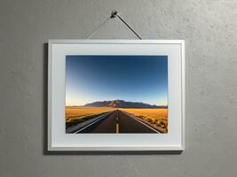 ai generado sin esfuerzo colgar tu pared Arte con paneles de yeso imagen perchas ai generado. foto