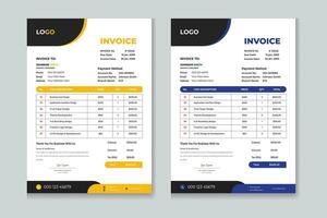 vector invoice template  design