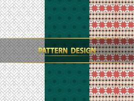 Set of Geometric seamless patterns. Seamless geometric cubes pattern. vector