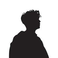 man silhouette, black and white vector