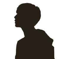 man silhouette, black and white vector