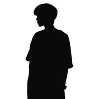 man silhouette, black and white vector