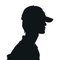 man silhouette, black and white vector