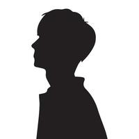 man silhouette, black and white vector