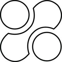 Metaball, connected dots, circles pattern, texture element line icon black. Abstract point movement. Connected round blobs. Transition metaballs isolated. Vector 10 EPS.