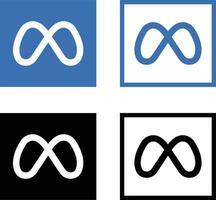 meta por Facebook logos colocar. editorial social medios de comunicación íconos aislado. plano y lineal diseño colección en negro o azul color. social red vectores