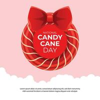 Sweet Festive Delight. Celebrate National Candy Cane Day with this Vector Design Template. Vector EPS 10 Included.