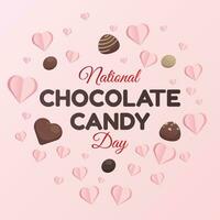 National Chocolate Candy Day design template good for celebration usage. candy vector image. candy vector design. vector eps 10.