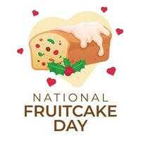 National Fruitcake Day design template good for celebration usage. fruitcake vector design. cake vector. eps 10.