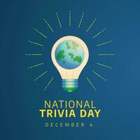 Trivia Triumph. Vector Design Template to Mark National Trivia Day Festivities.