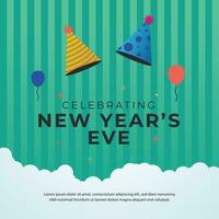 New Year's Eve design template great for celebration usage. New year poster template. vector eps 10. banner template.