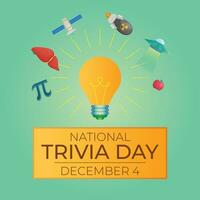 Trivia Triumph. Vector Design Template to Mark National Trivia Day Festivities.