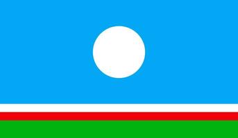 THE FLAG OF THE SAKHA REPUBLIC vector