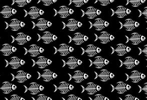 fish skull pattern, ideal for pet prints, cats, backgrounds vector