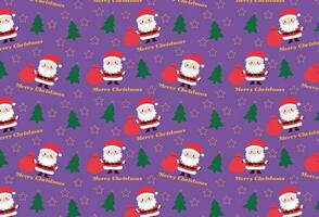 Christmas pattern, with Santa Claus and elements, ideal for backgrounds, textures, fabrics vector