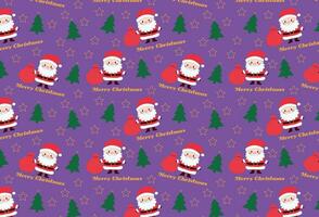 Christmas pattern, with Santa Claus and elements, ideal for backgrounds, textures, fabrics vector