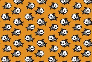 fish skull pattern, ideal for pet prints, cats, backgrounds vector