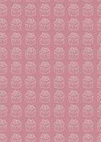 Chocolate and strawberry cake pattern, template with cake, sweet foods, for design backgrounds vector